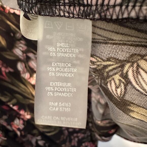 Karl Lagerfeld Floral Top Size 2X Knit V-Neck - Picture 7 of 9